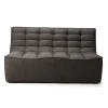 Canapé N701 - 2 Places - Gris foncé