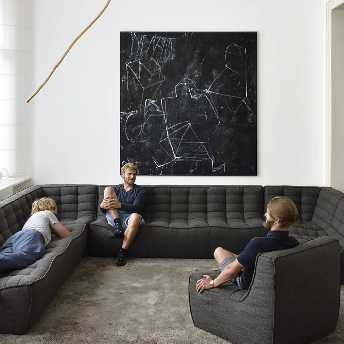Canapé N701 - 3 Places - Gris foncé
