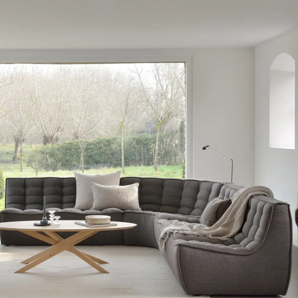 Canapé N701 - 3 Places - Gris foncé