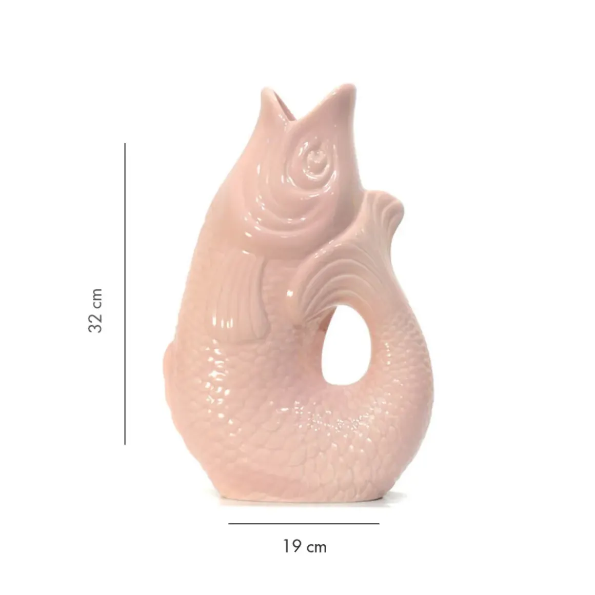 Carafe / Vase Monsieur Carafon Poisson - Rose