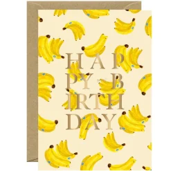 Carte d'anniversaire Gold Bananas