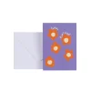 Carte Double Flower Birthday - Happy Birthday