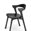 Chaise Bok Chêne noir - Cuir Noir