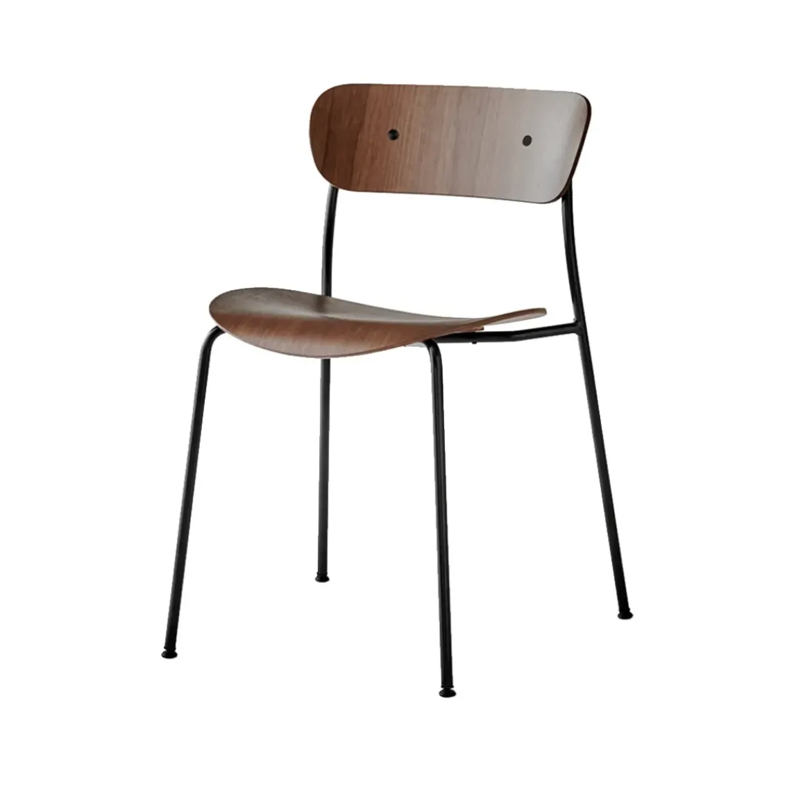 Chaise Pavilion AV1 Noyer - Pieds noirs