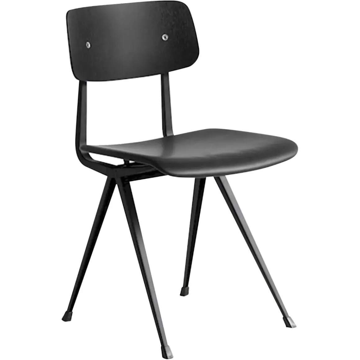 Chaise Result Noir - Chêne Laqué