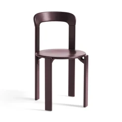 Chaise Rey en hêtre - Ø 49 x h 80 cm - Rouge