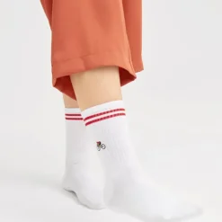 Chaussettes brodées Cycliste