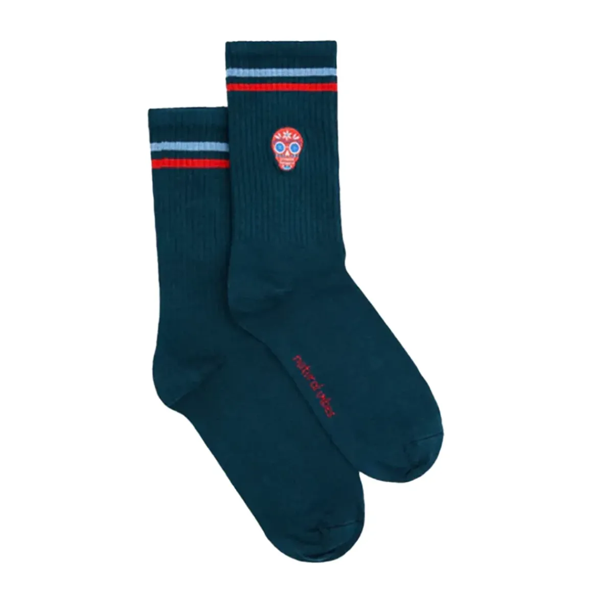 Chaussettes brodées Tête de Mort