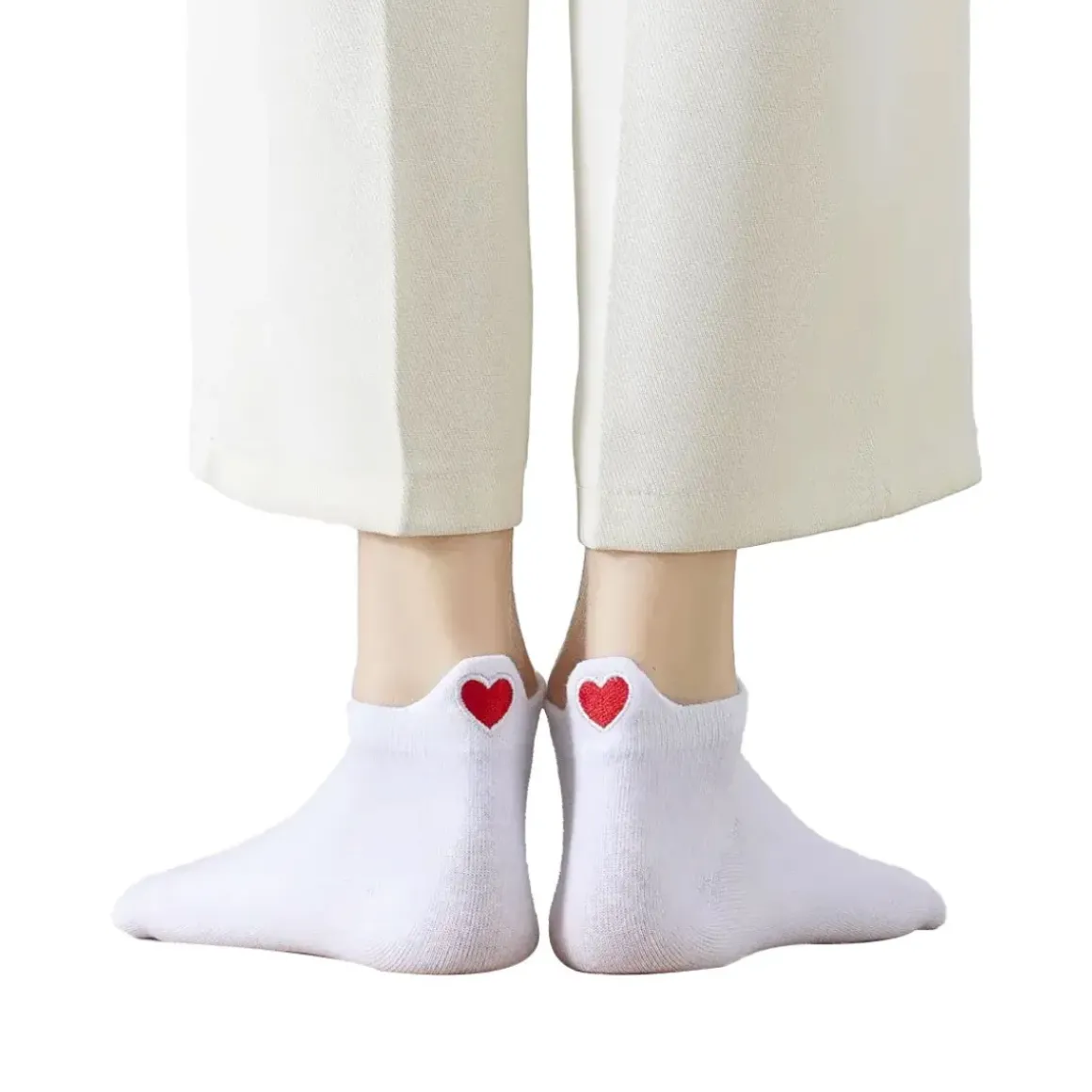 Chaussettes Languette Coup de coeur - Blanc