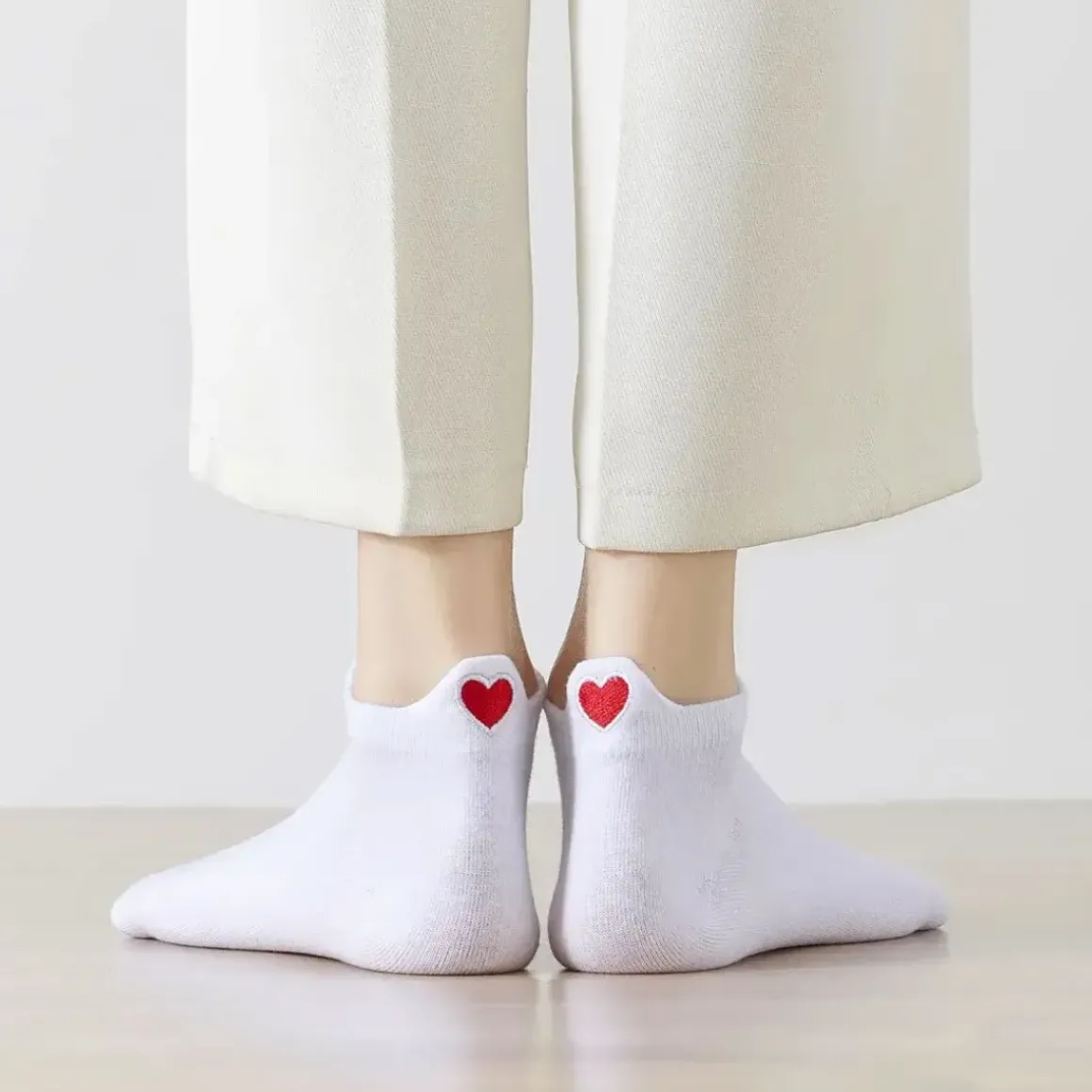 Chaussettes Languette Coup de coeur - Blanc