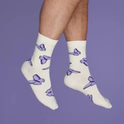 Chaussettes Papillon - Mauve