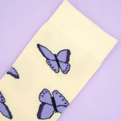 Chaussettes Papillon - Mauve