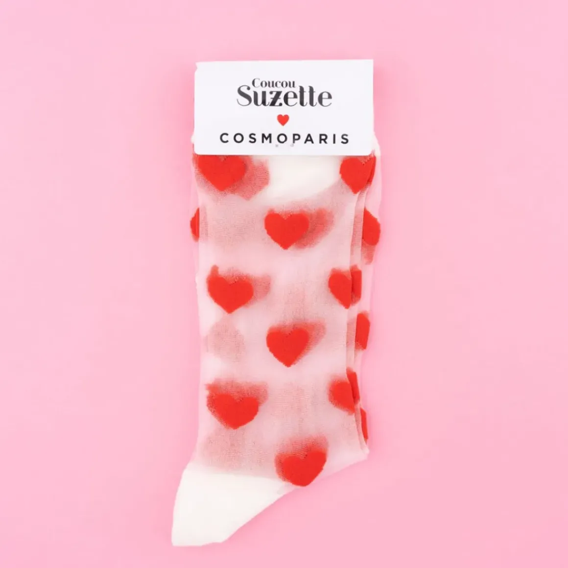 Chaussettes Transparentes Coeur