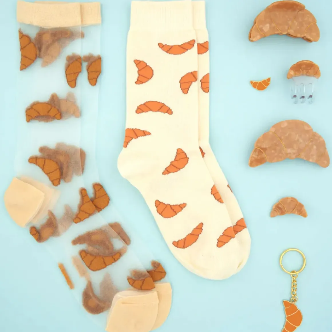 Chaussettes Transparentes Croissant