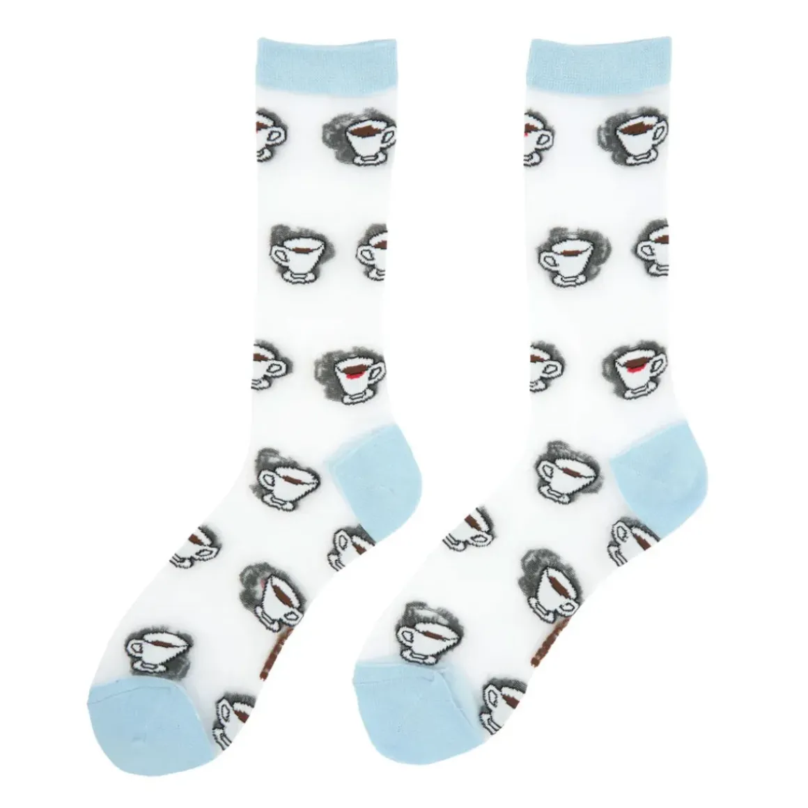 Chaussettes Transparentes Café