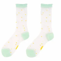 Chaussettes Transparentes 35/40 - Pâquerettes