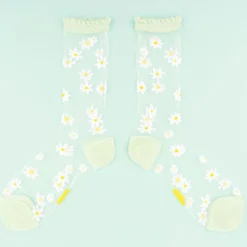 Chaussettes Transparentes 35/40 - Pâquerettes