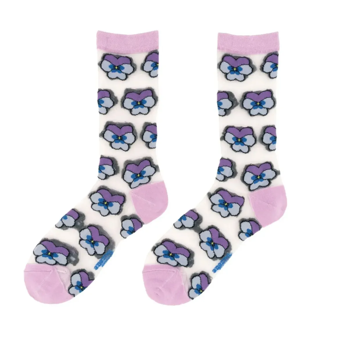 Chaussettes Transparentes - Pensée Mauve