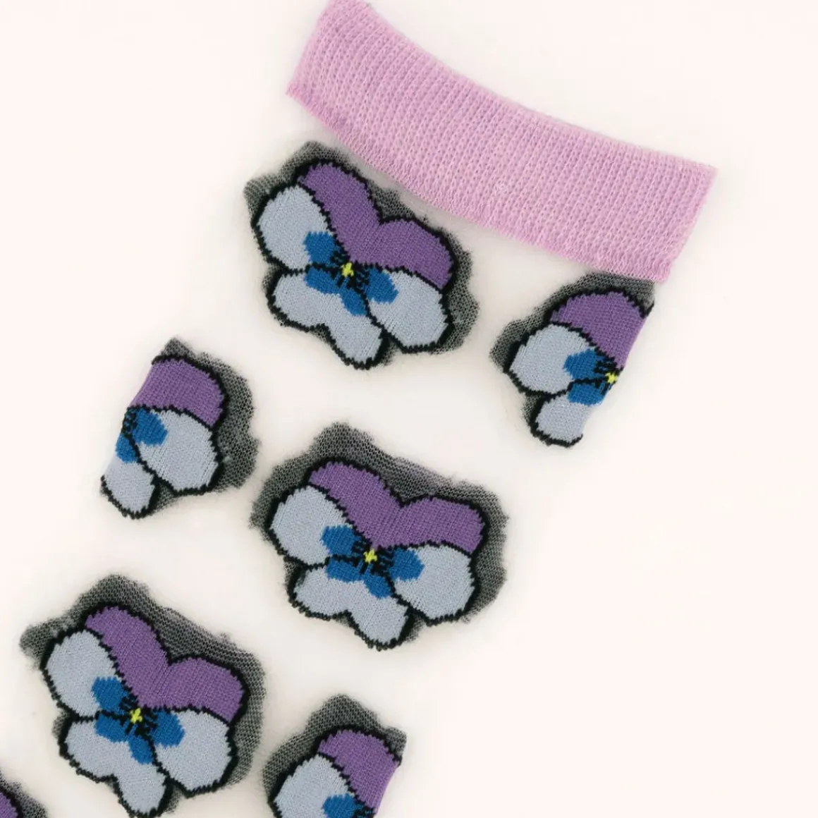 Chaussettes Transparentes - Pensée Mauve