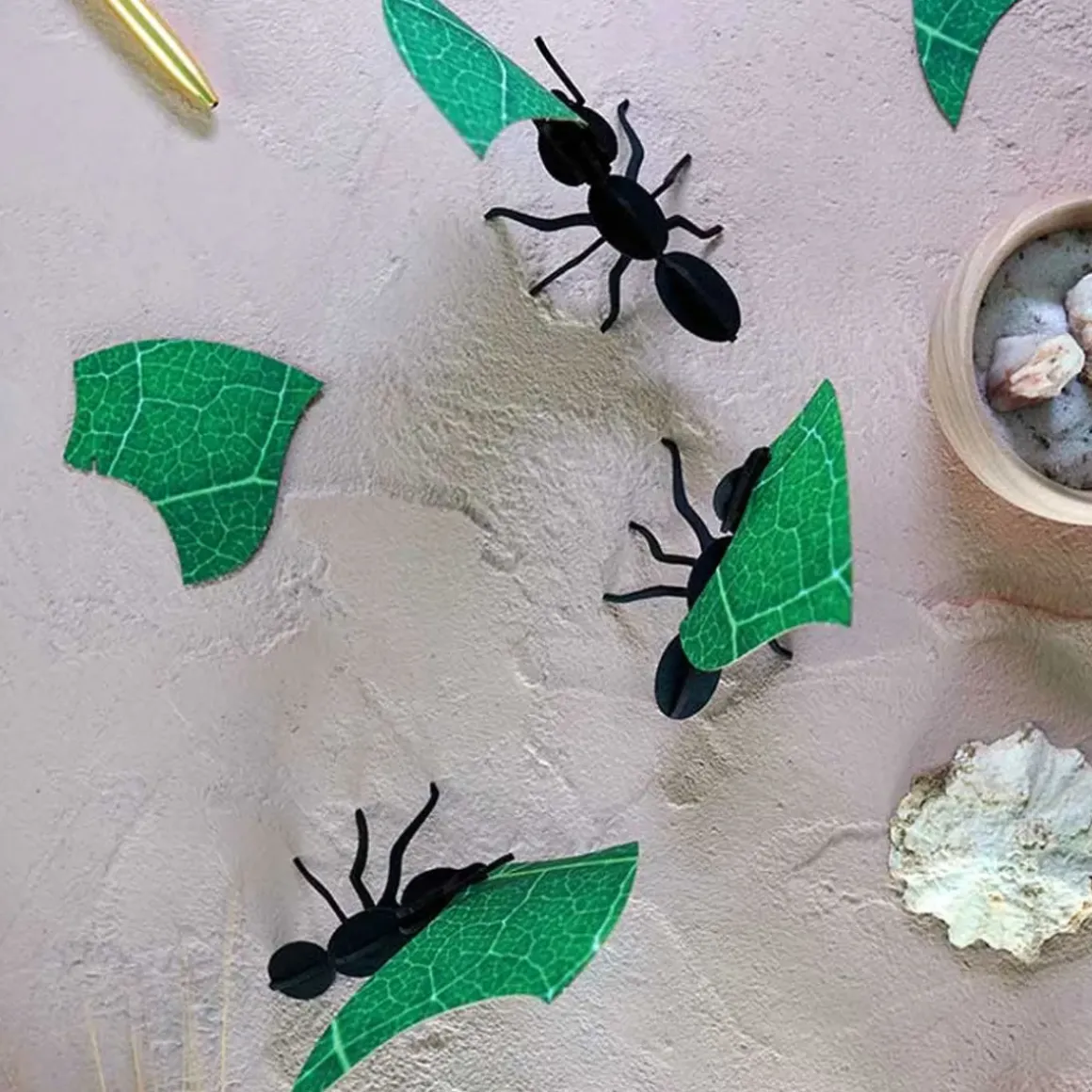 Collection Origami de 3 Fourmis Coupeuses De Feuilles