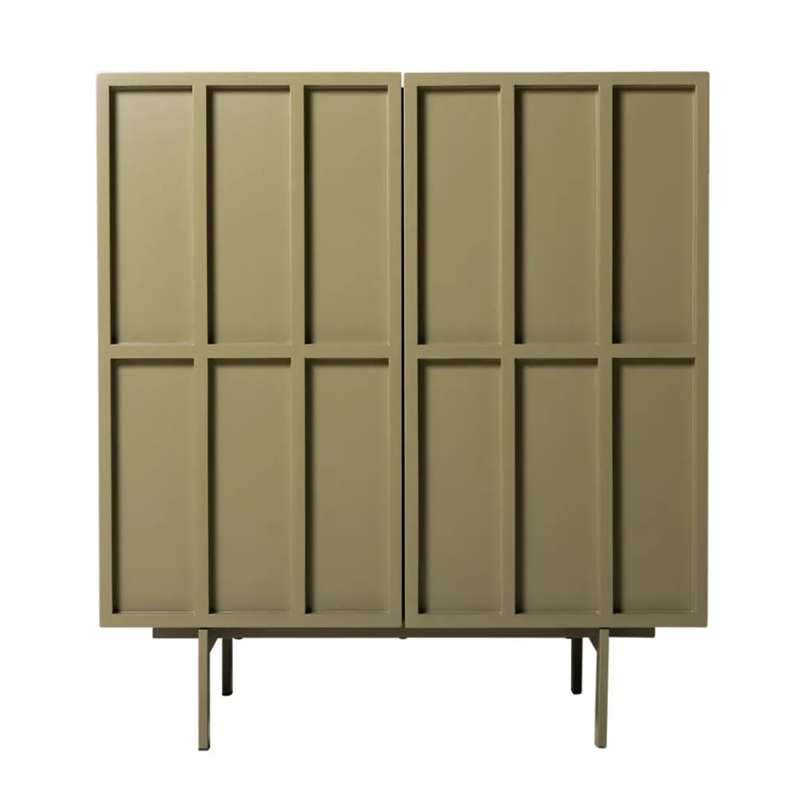 Commode / Buffet - 80 x 40 x 89 cm - Vert Olive