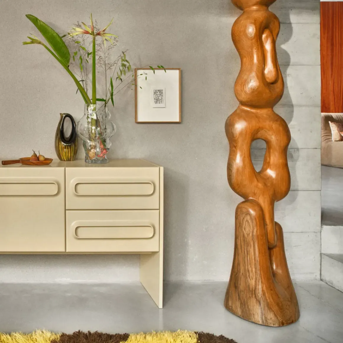 Commode Space - 160 x 42 x 80 cm - Crème