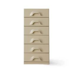 Commode 6 Tiroirs - 45 x 40.5 x 97.5 cm - Crème