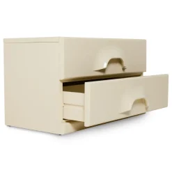 Commode 2 Tiroirs - 60 x 35 x 35,2 cm - Crème