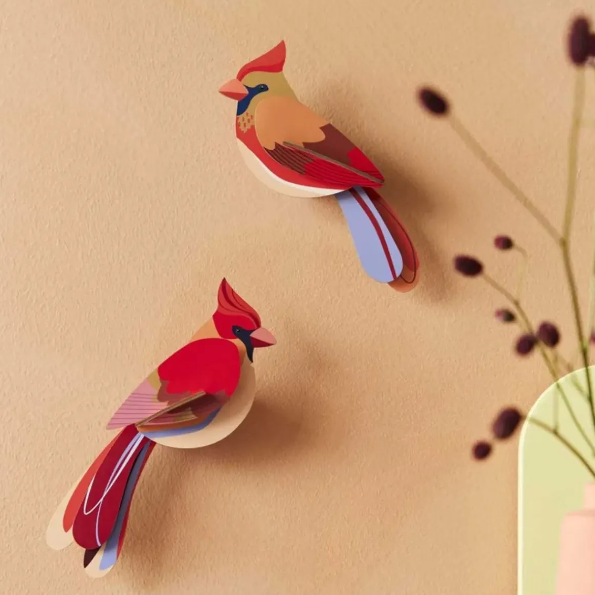 Décoration Murale Garden Birds Cardinals