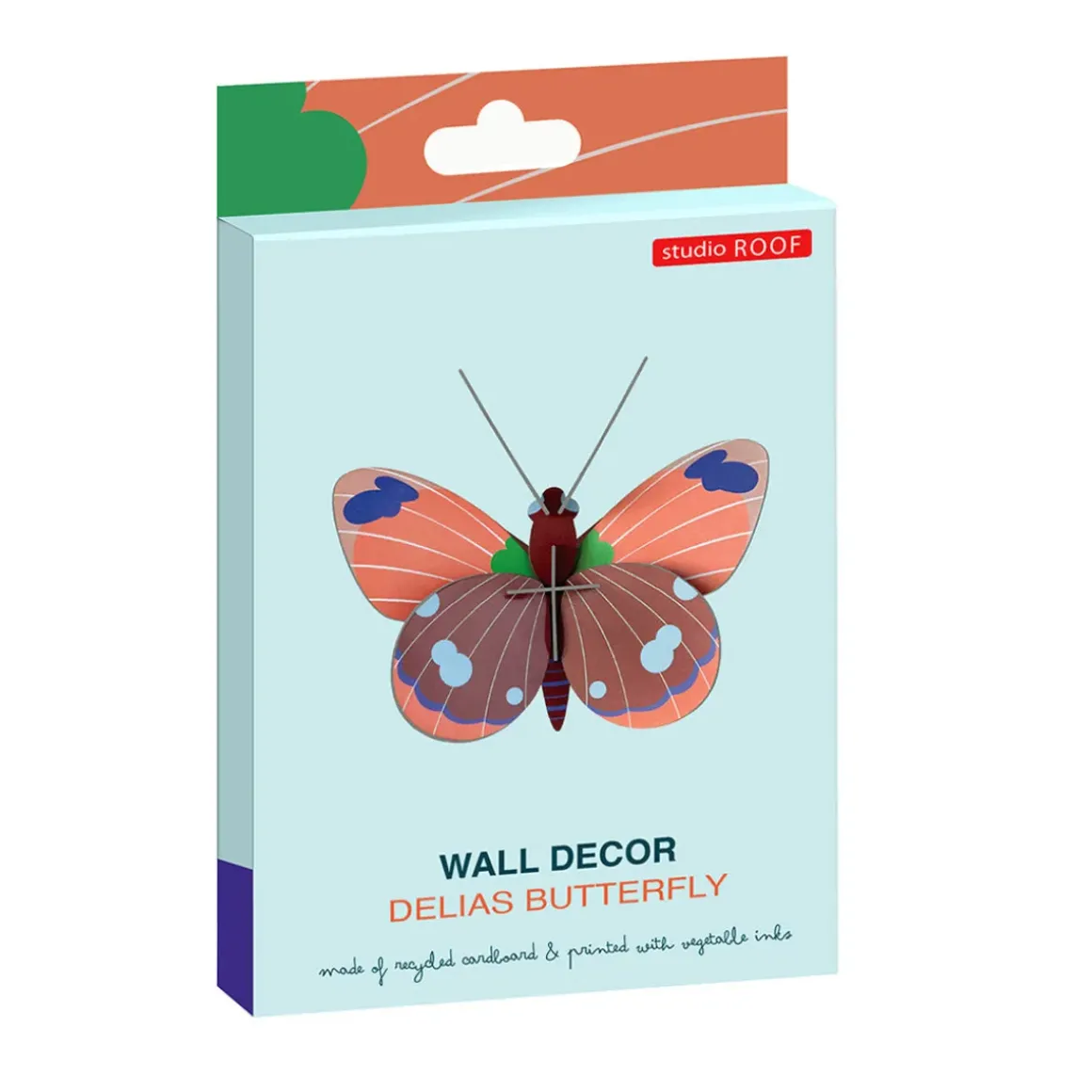 Décoration murale Papillon Delias en carton recyclé