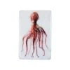Décoration murale Poulpe Portugais Rouge sur fond blanc - 20 x 29 cm