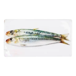 Décoration murale Sardines vertes - 35 x 20 cm