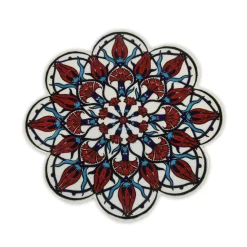 Dessous de Plat en Céramique - Rouge et Blanc
