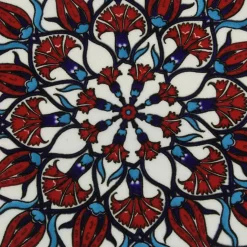 Dessous de Plat en Céramique - Rouge et Blanc