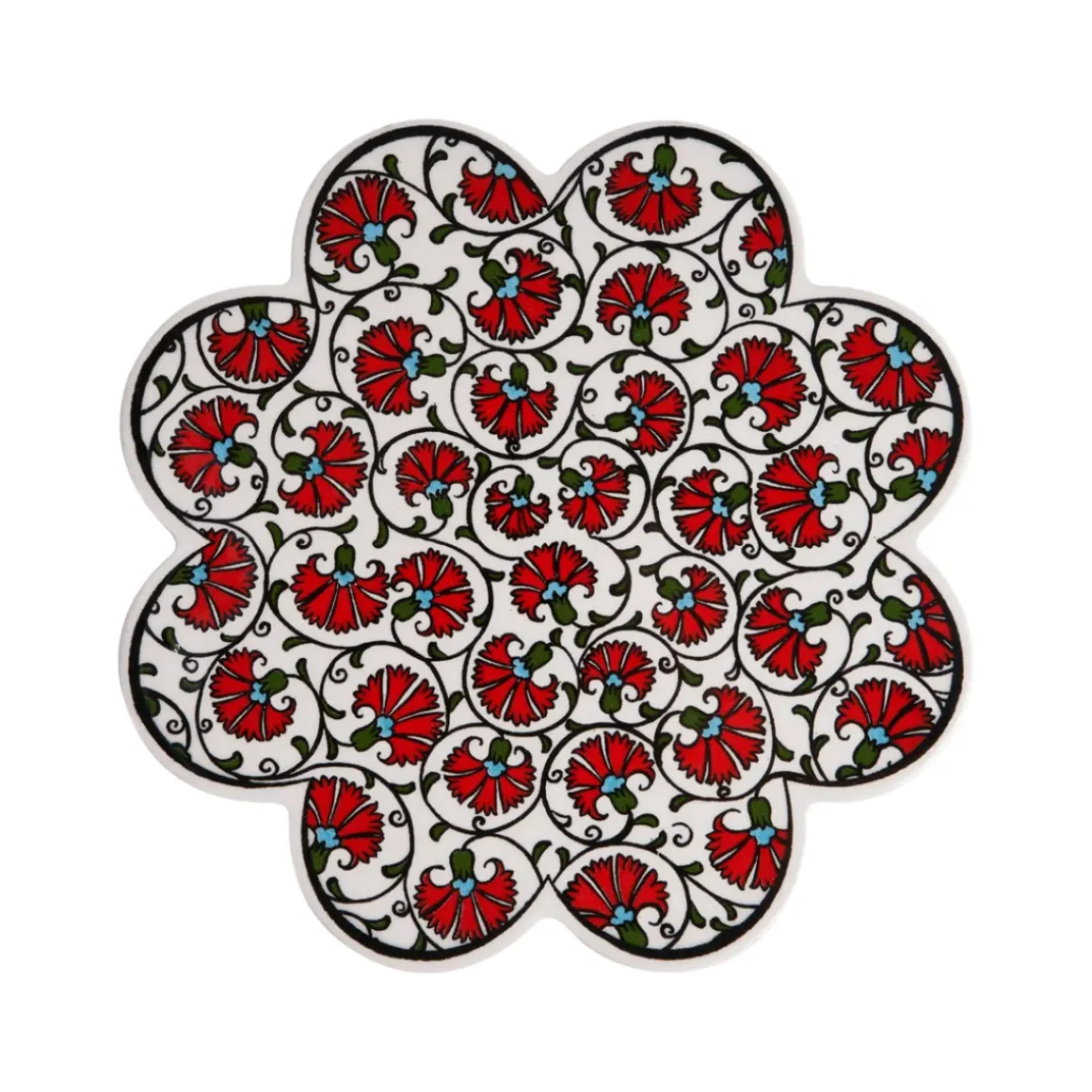 Dessous de Plat En Forme De Fleur - Rouge
