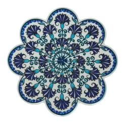 Dessous de Plat Fleur en céramique - Bleu