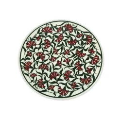 Dessous De Plat Rond Céramique - Vert et Rouge