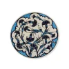 Dessous de Plat Rond en Céramique - Bleu et Beige