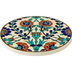 Dessous de Plat Rond en Céramique - Bleuet