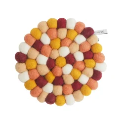 Dessous de plat rond en laine