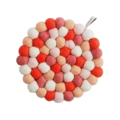Dessous de plat rond en laine