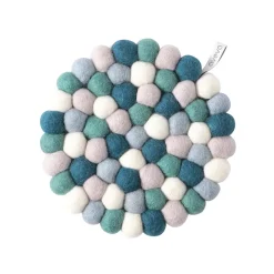Dessous de plat rond en laine