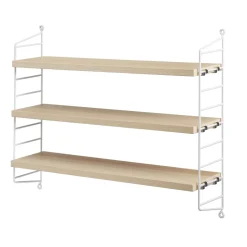 Etagère String Pocket - Frêne u0026 Blanc