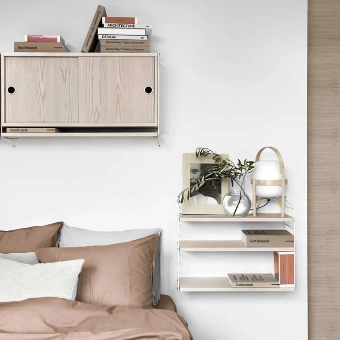 Etagère String Pocket - Frêne u0026 Blanc