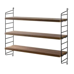 Etagère String Pocket - Noyer u0026 Noir