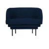 Fauteuil Cornice Velours - Bleu nuit u0026 Métal noir