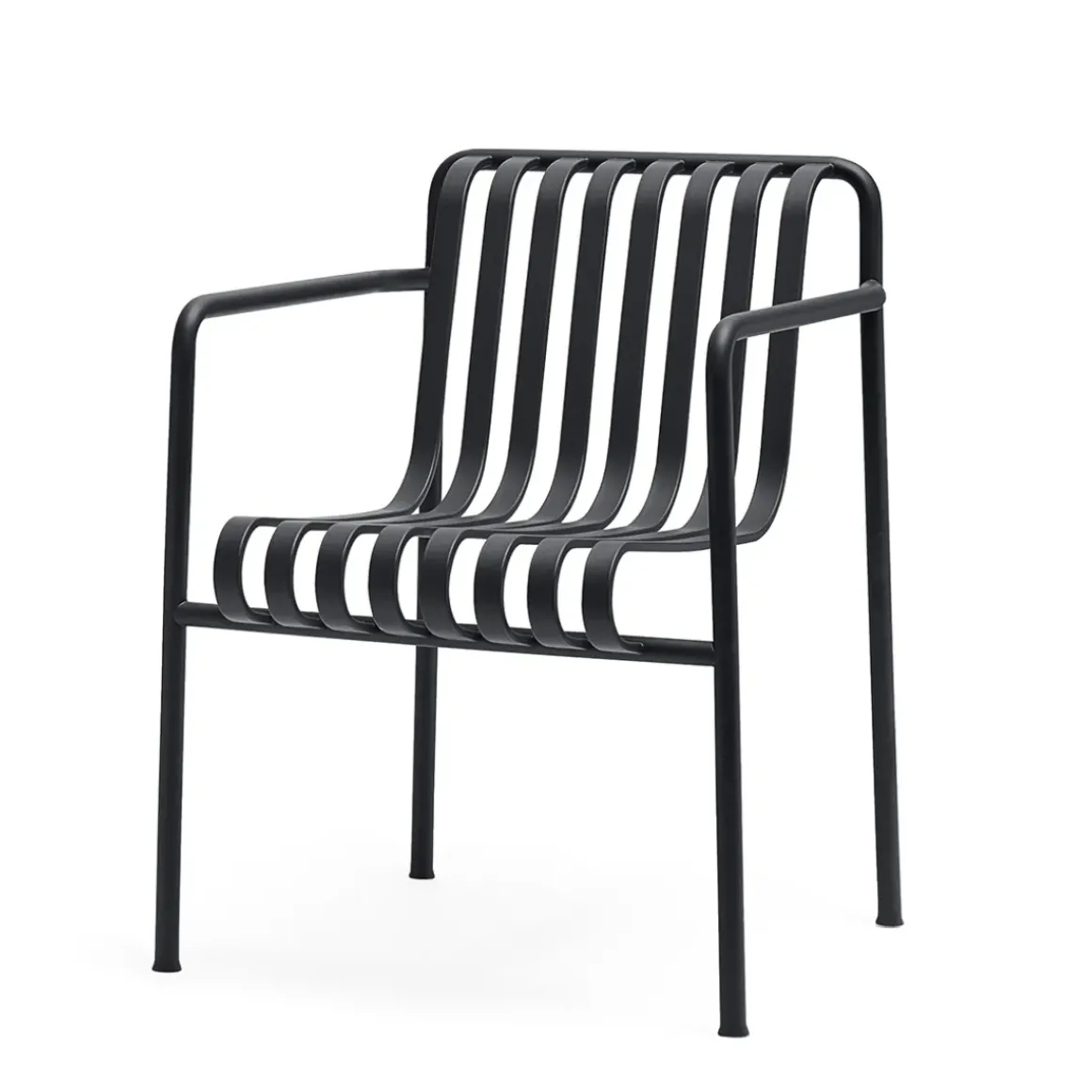 Fauteuil Dining Palissade en acier poudré - Anthracite