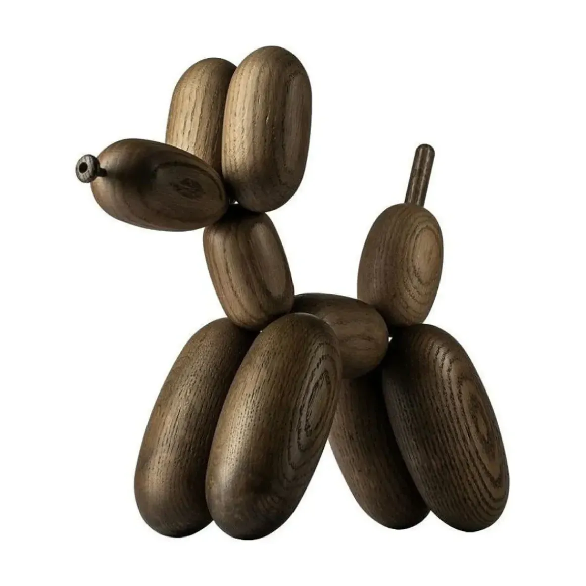 Figurine Chien Ballon D'Og - Chêne fumé - h 30 cm