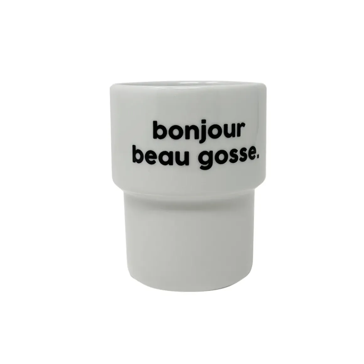 Gobelet en porcelaine - Bonjour Beau Gosse