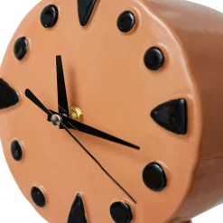 Horloge Rétro en céramique - h 20,8 cm - Pêche